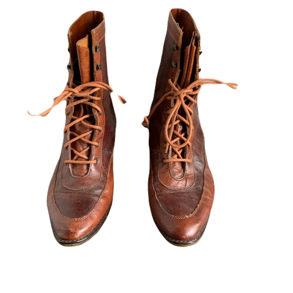 Rare Holt Renfrew Women's Brown Ostrich Leather Ankle Boots